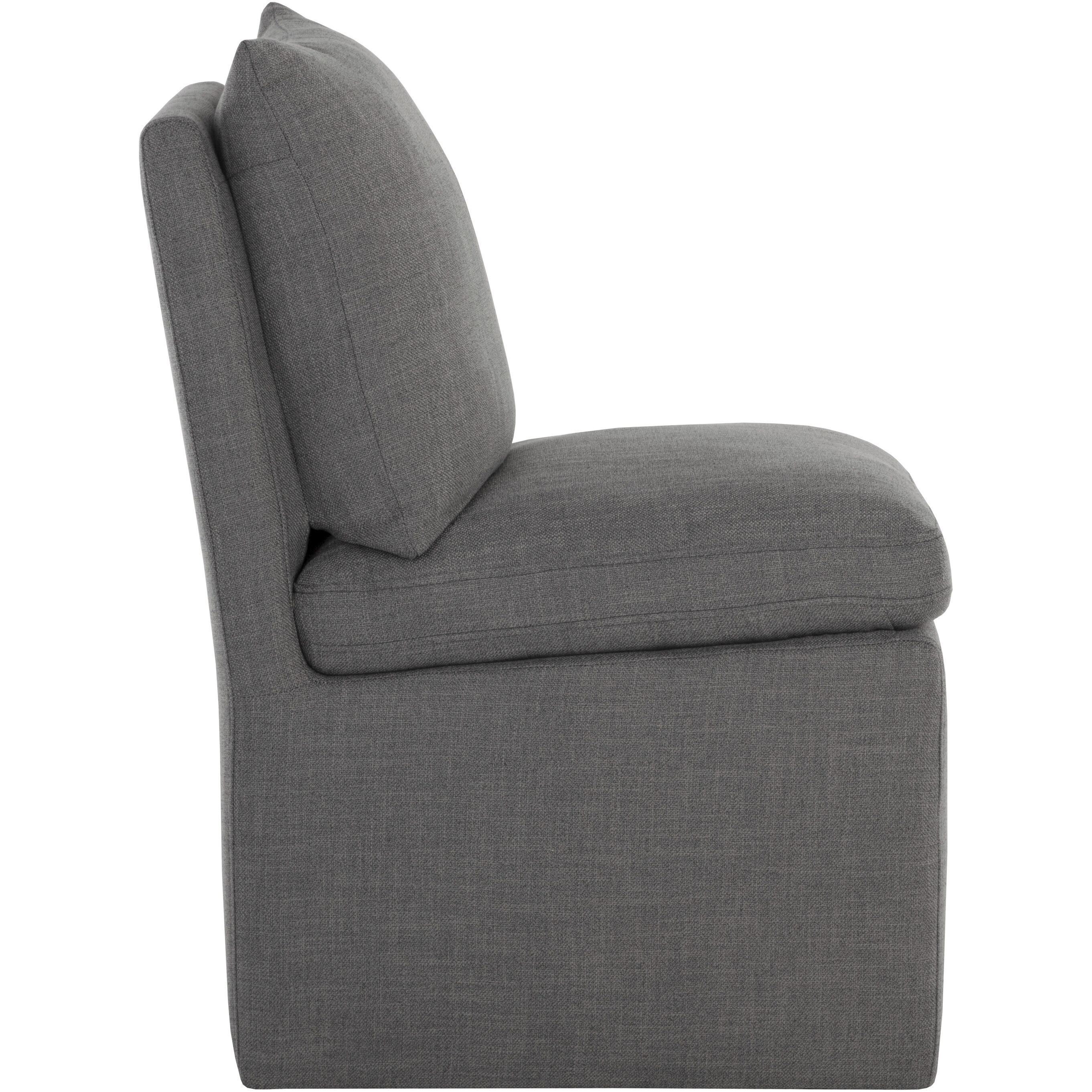 Glenrose Effie Smoke Wheeled Dining Chair, Wheeled